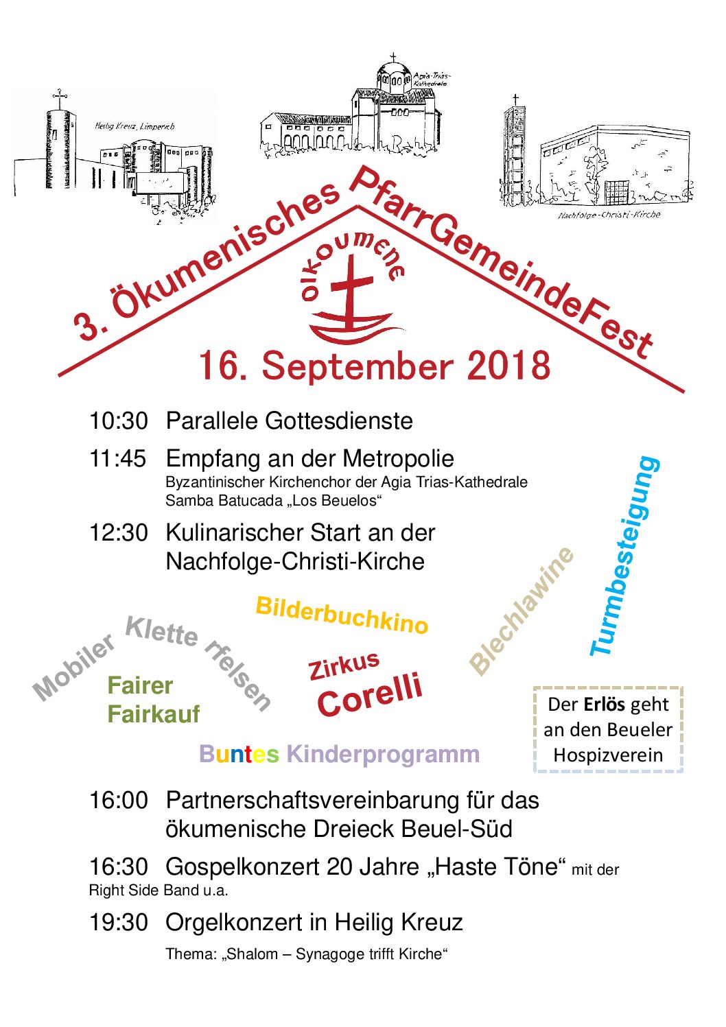 Ökumenisches PfarrGemeindeFest am 16. September in Beuel-Süd Ökumenisches PfarrGemeindeFest am 16. September in Beuel-Süd