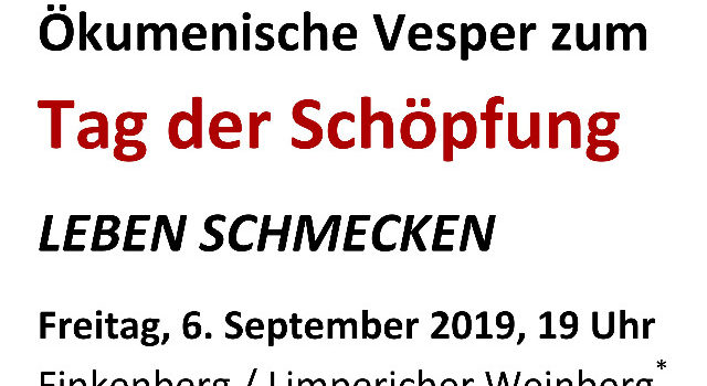 „Leben schmecken“ – Tag der Schöpfung am 6. September auf dem Finkenberg „Leben schmecken“ – Tag der Schöpfung am 6. September auf dem Finkenberg