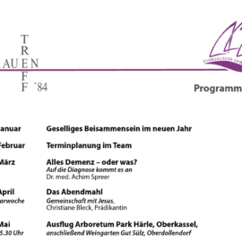 Neues Programm Frauentreff ’84