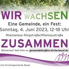 Mit-Mach-Gemeindefest 4.Juni am Rhein / NEU: Wo ich wie mitwirken kann
