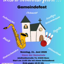 Alle Infos zum Gemeindefest finden Sie oben unter dem eigenen „Reiter“ Gemeindefest 2026
