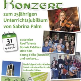 Folk-Konzert zum silbernen Unterrichtsjubiläum